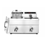 Friteuse à induction avec robinet de vidange 2x8L HENDI-mondialchr.com