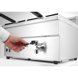Friteuse à induction avec robinet de vidange 2x8L HENDI-mondialchr.com