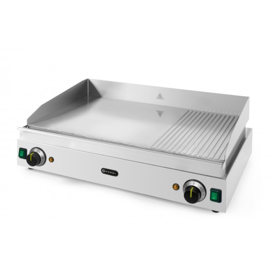 Grill Profi Line 462mm lisse 226mm rainuré 688x410mm HENDI-mondialchr.com