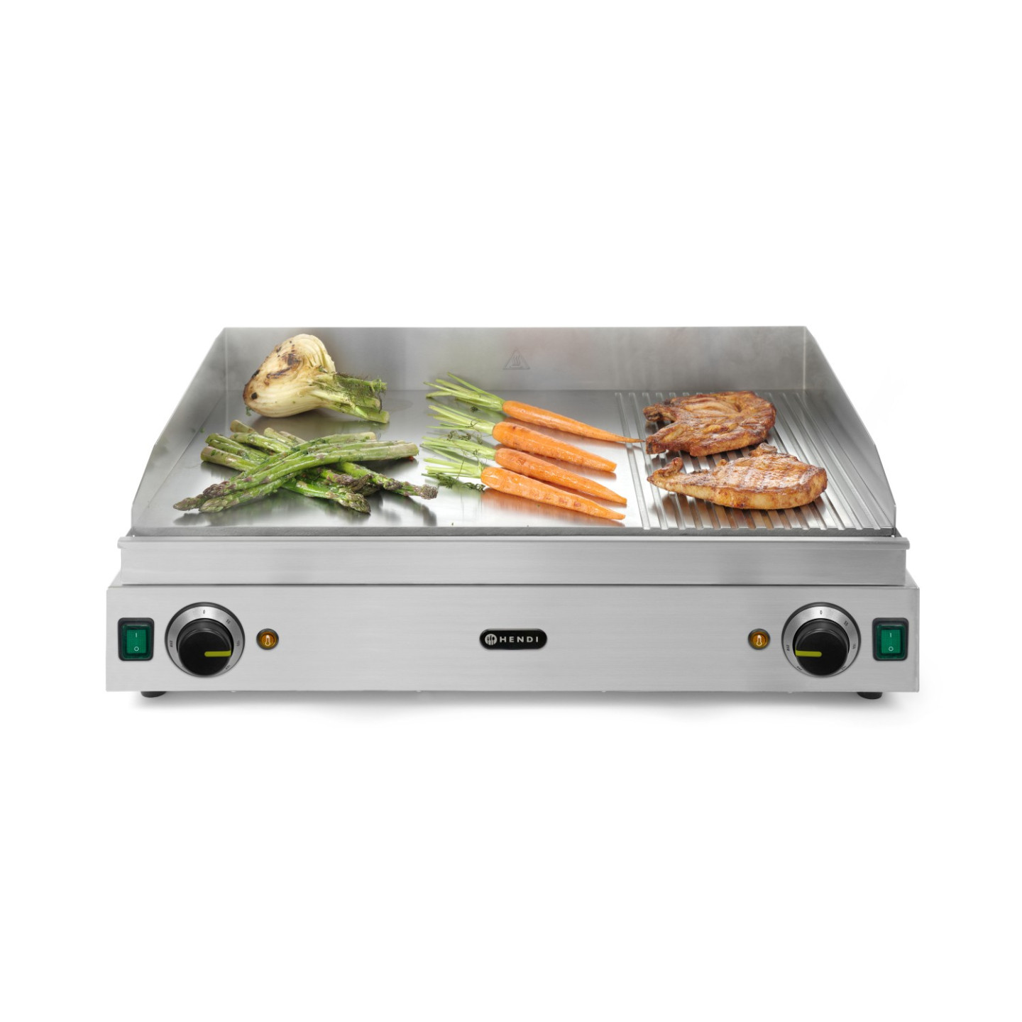 Grill Profi Line 462mm lisse 226mm rainuré 688x410mm HENDI-mondialchr.com