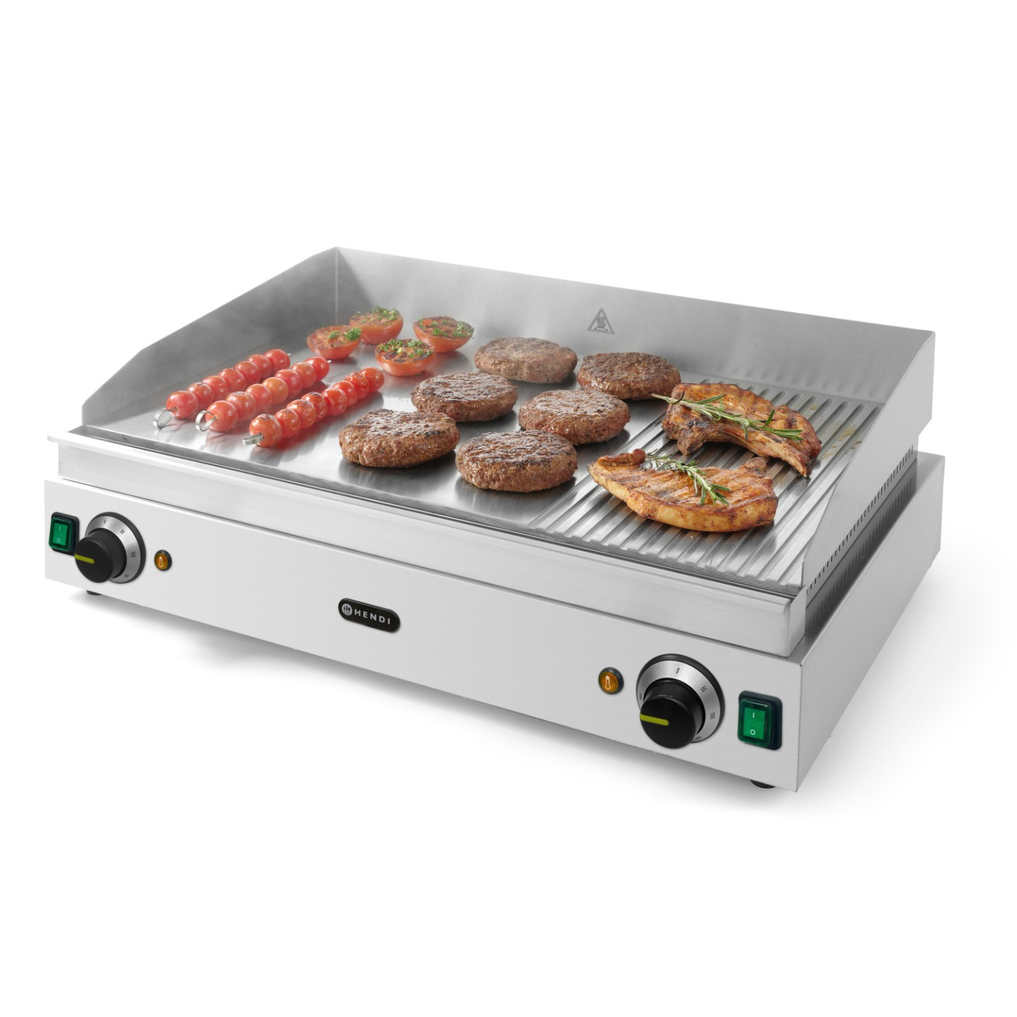 Grill Profi Line 462mm lisse 226mm rainuré 688x410mm HENDI-mondialchr.com