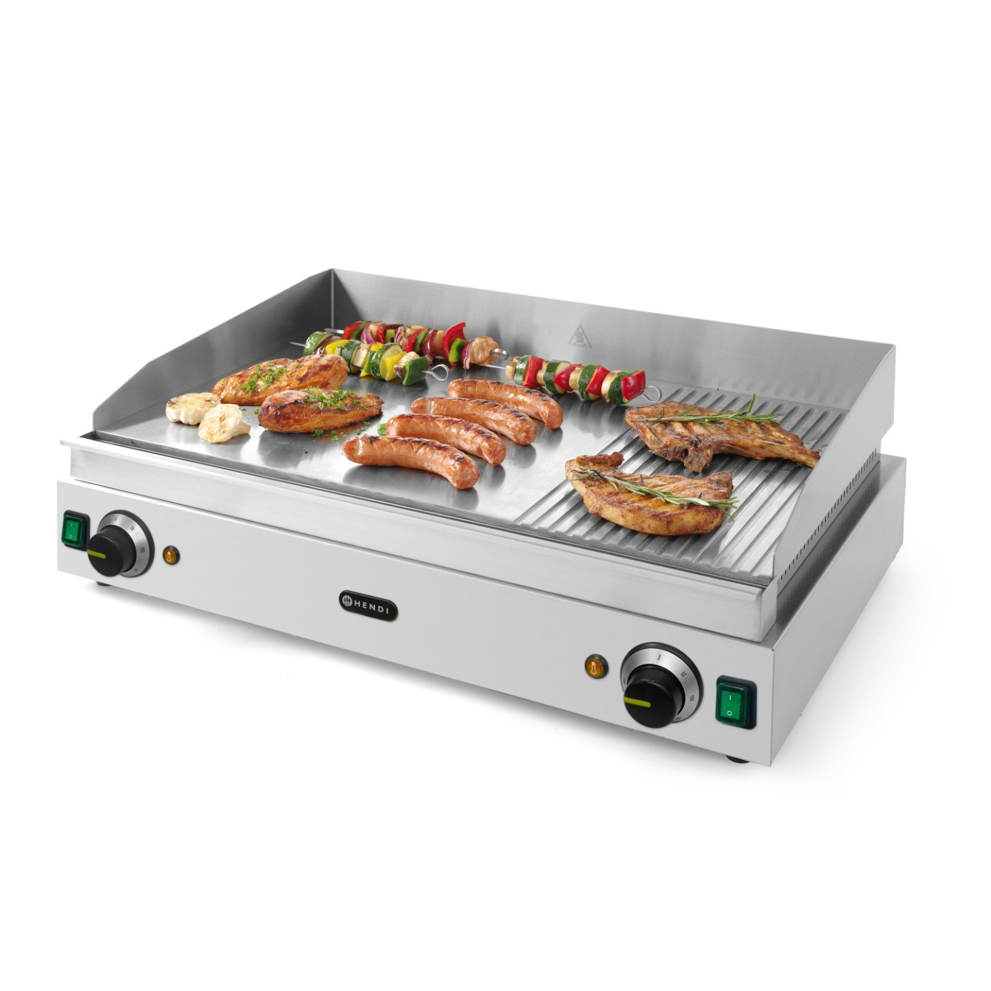 Grill Profi Line 462mm lisse 226mm rainuré 688x410mm HENDI-mondialchr.com