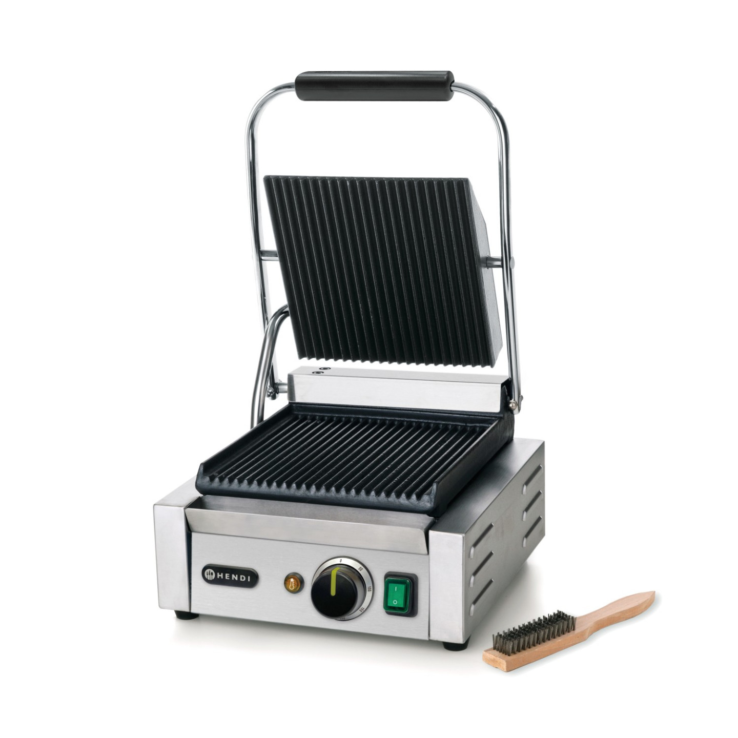 Grill de contact modèle simple rainuré 220x230mm HENDI-mondialchr.com