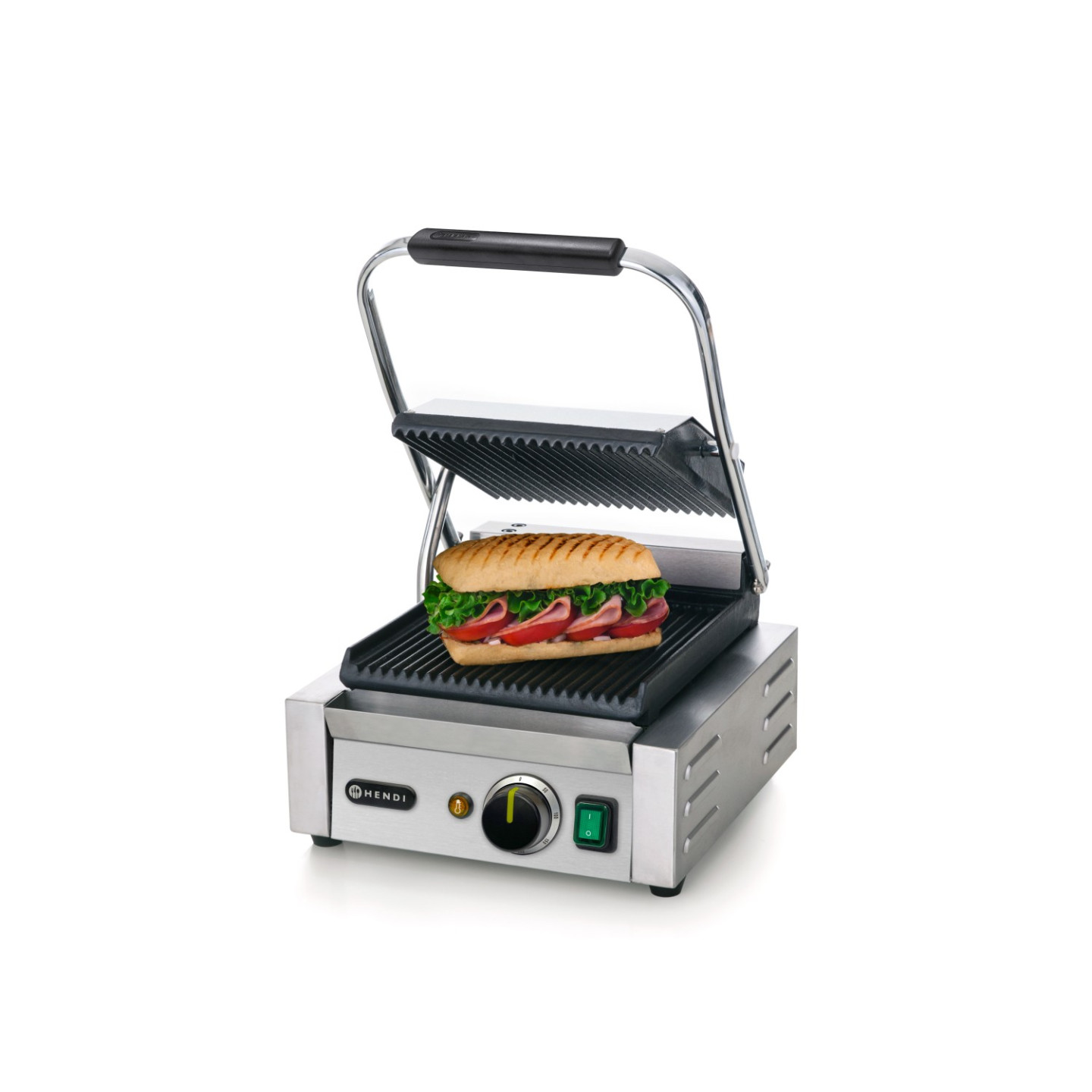 Grill de contact modèle simple rainuré 220x230mm HENDI-mondialchr.com