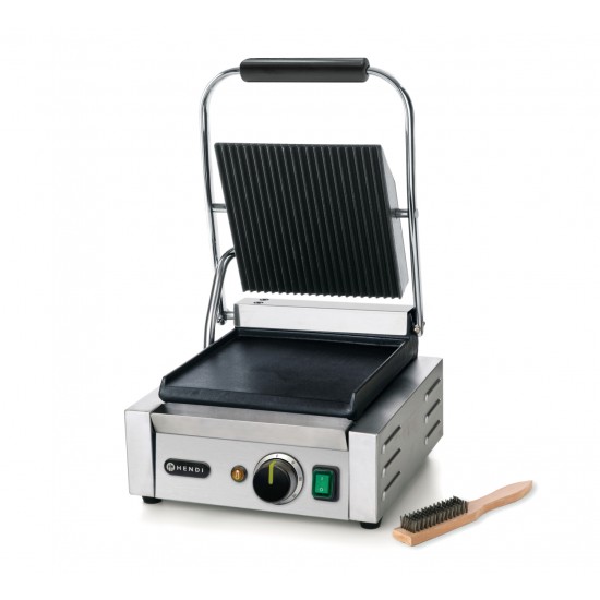 Grill de contact demi rainuré demi lisse 220x230mm HENDI-mondialchr.com