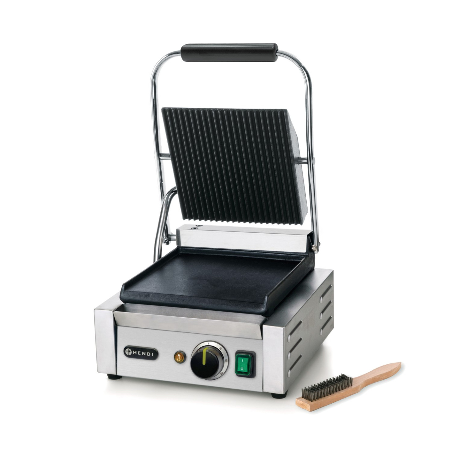 Grill de contact demi rainuré demi lisse 220x230mm HENDI-mondialchr.com