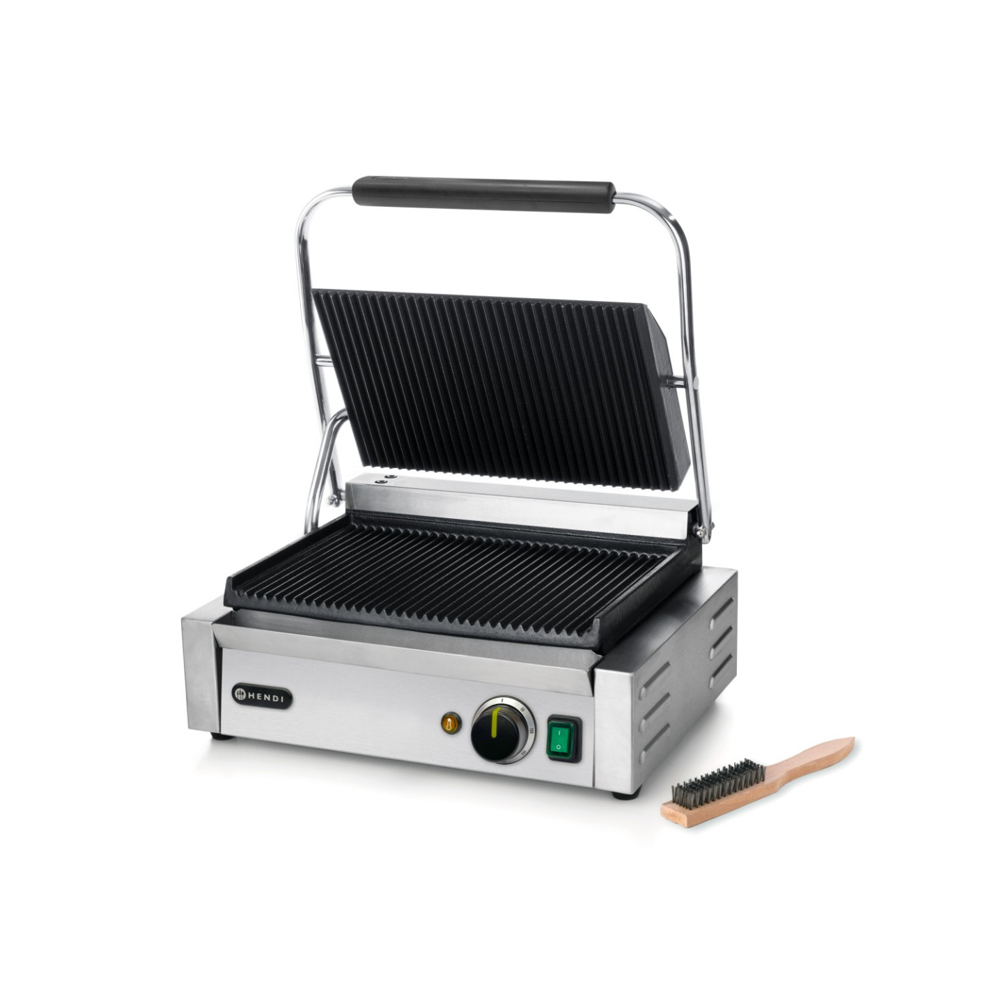Grill de contact Panini rainuré 340x230mm HENDI-mondialchr.com