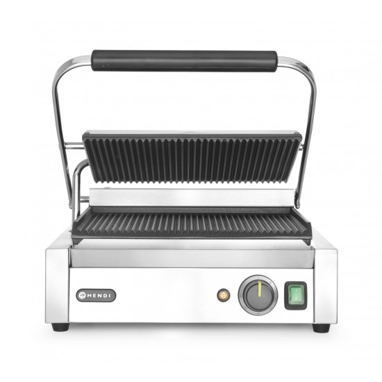 Grill de contact Panini rainuré 340x230mm HENDI-mondialchr.com