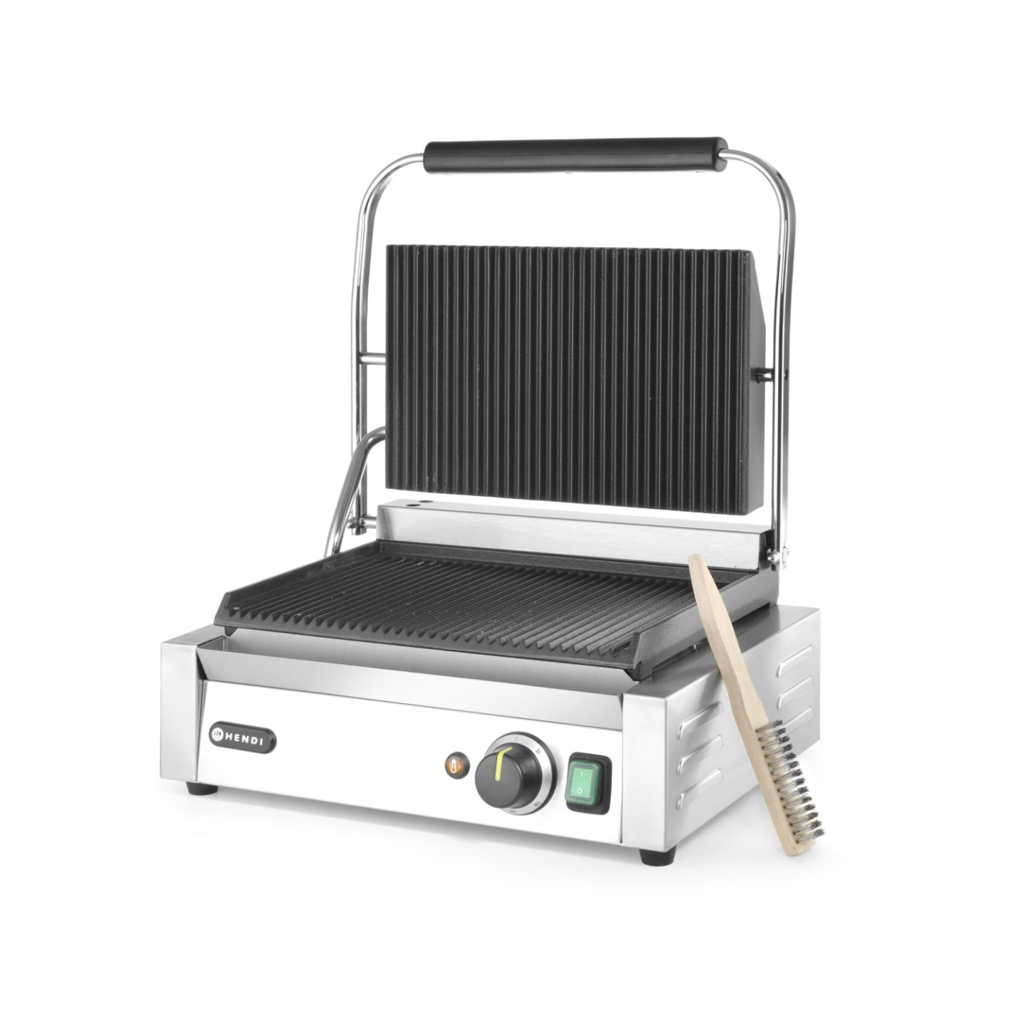 Grill de contact Panini rainuré 340x230mm HENDI-mondialchr.com