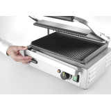 Grill de contact Panini rainuré 340x230mm HENDI-mondialchr.com
