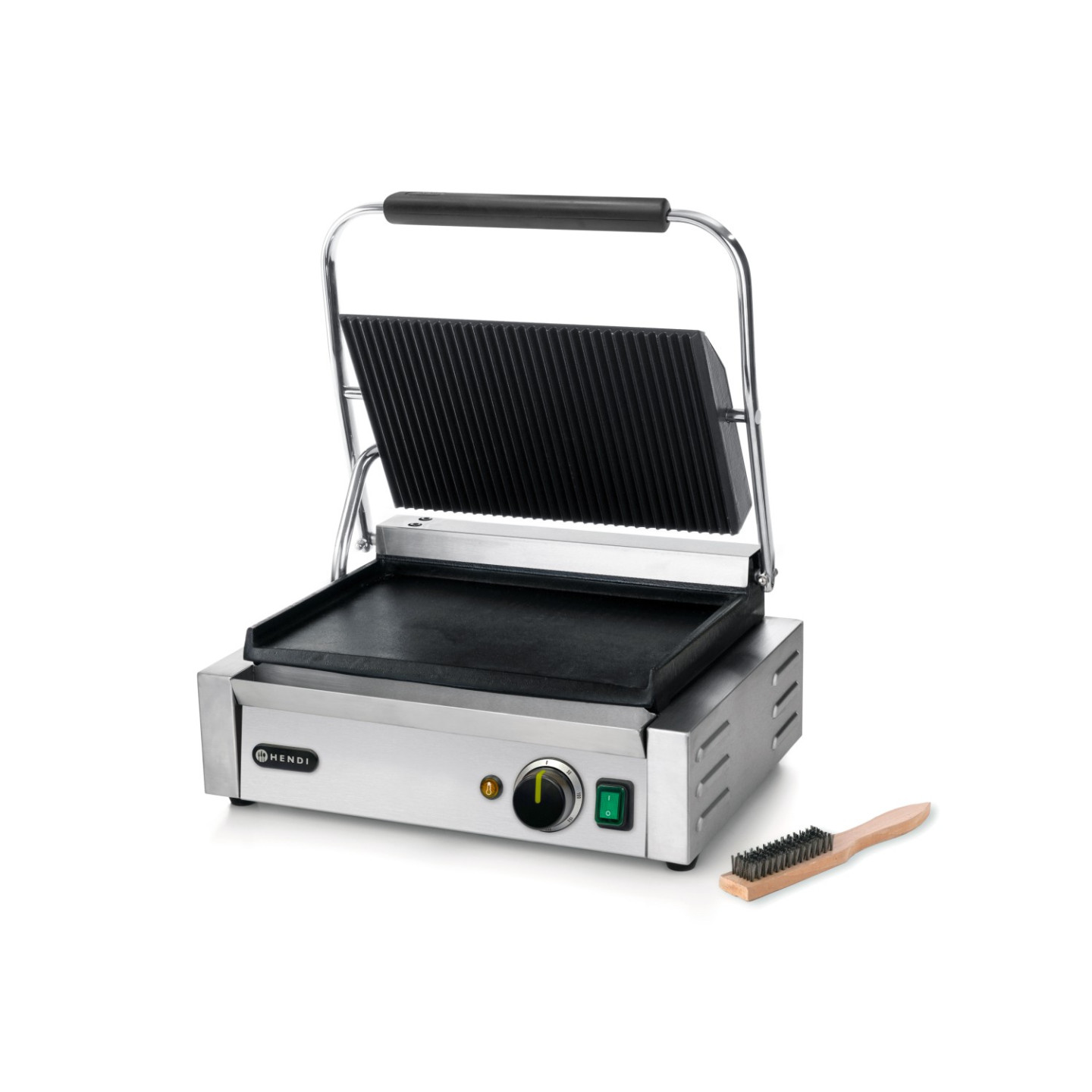 Grill de contact Panini demi rainuré 340x230mm HENDI-mondialchr.com