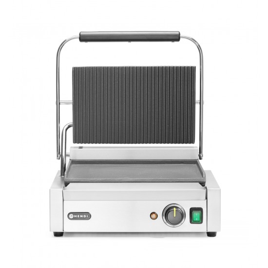 Grill de contact Panini demi rainuré 340x230mm HENDI-mondialchr.com