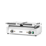 Grill de contact double sup rainuré inf lisse inf475x230mm HENDI-mondialchr.com