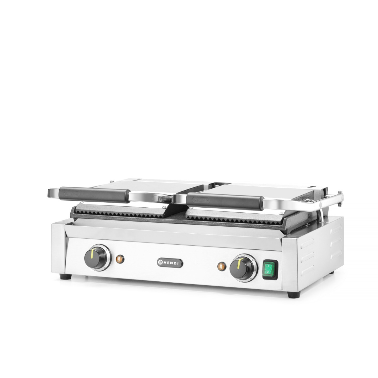 Grill de contact double sup rainuré inf lisse inf475x230mm HENDI-mondialchr.com