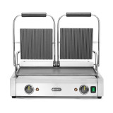 Grill de contact double sup rainuré inf lisse inf475x230mm HENDI-mondialchr.com