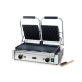 Grill de contact double sup rainuré inf lisse inf475x230mm HENDI-mondialchr.com