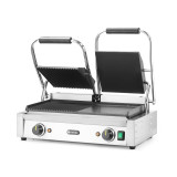 Grill de contact double demi rainuré inf475x230mm HENDI-mondialchr.com