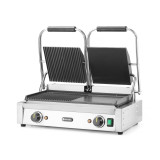 Grill de contact double demi rainuré inf475x230mm HENDI-mondialchr.com