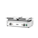Grill de contact double demi rainuré inf475x230mm HENDI-mondialchr.com