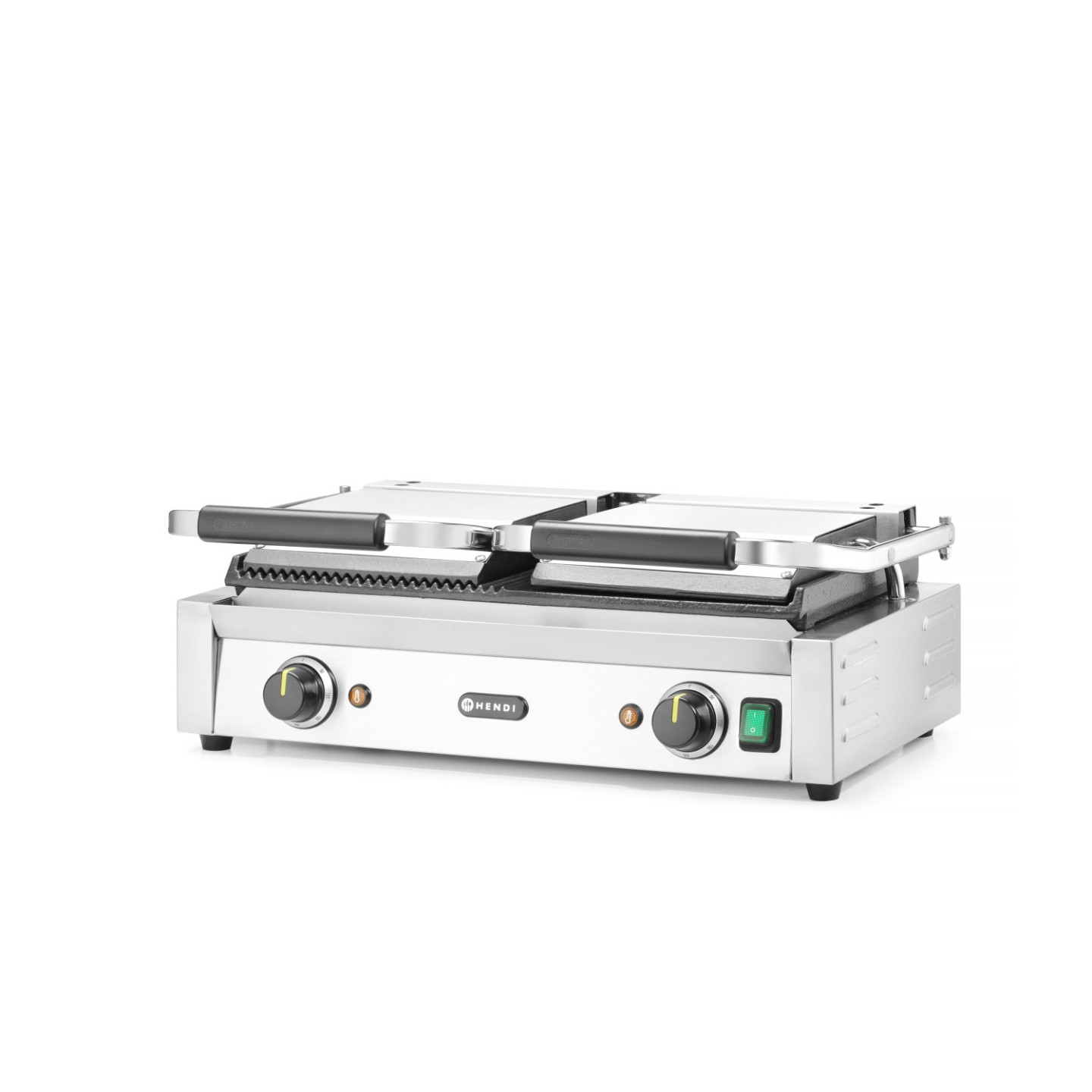 Grill de contact double demi rainuré inf475x230mm HENDI-mondialchr.com