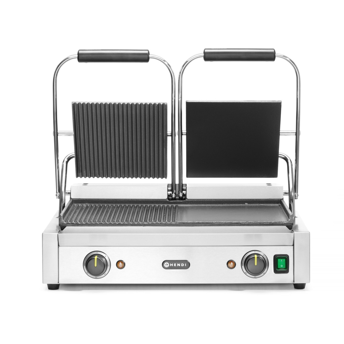 Grill de contact double demi rainuré inf475x230mm HENDI-mondialchr.com