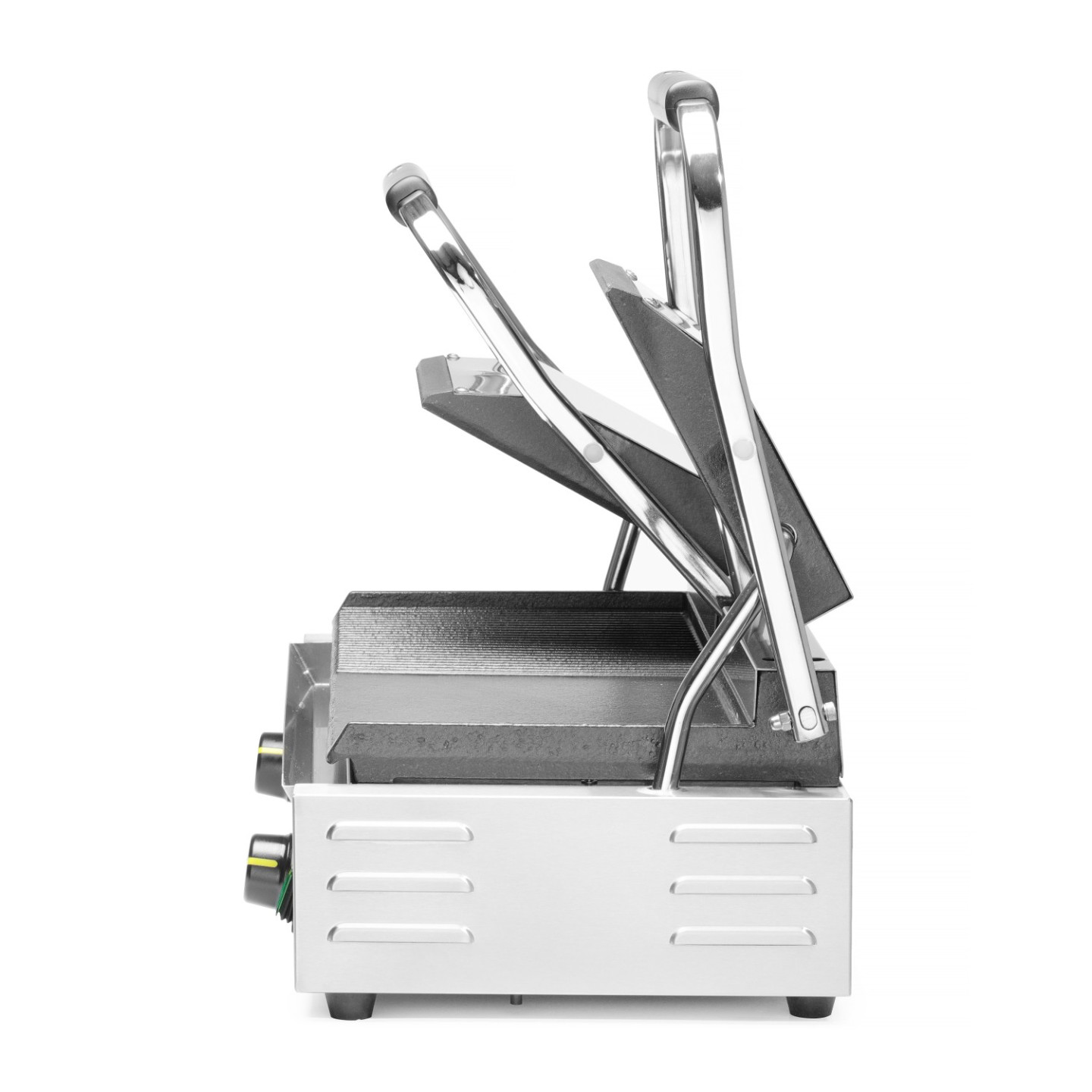 Grill de contact double demi rainuré inf475x230mm HENDI-mondialchr.com
