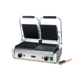 Grill de contact double demi rainuré inf475x230mm HENDI-mondialchr.com
