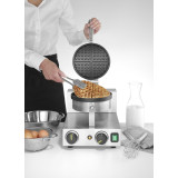 Gaufrier rond 190mm 20 gaufres par heure 1000W HENDI-mondialchr.com