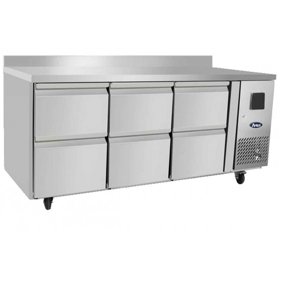 Table réfrigérée positive GN11 avec dosseret 420L Atosa-mondialchr.com