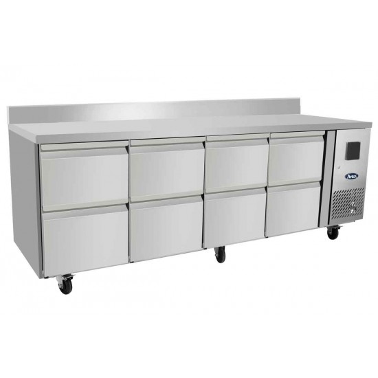 Table réfrigérée positive GN11 avec dosseret 560L Atosa-mondialchr.com