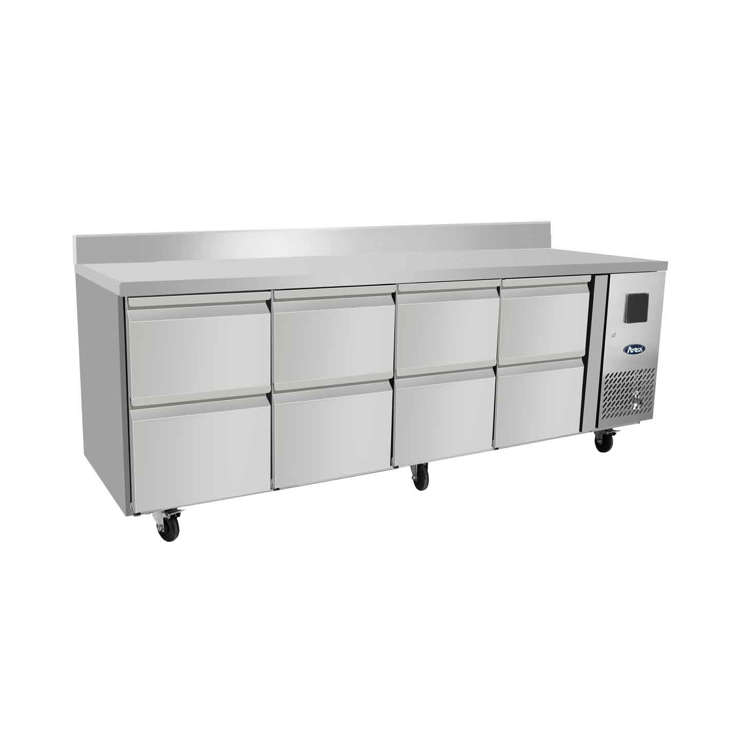 Table réfrigérée positive GN11 avec dosseret 560L Atosa-mondialchr.com