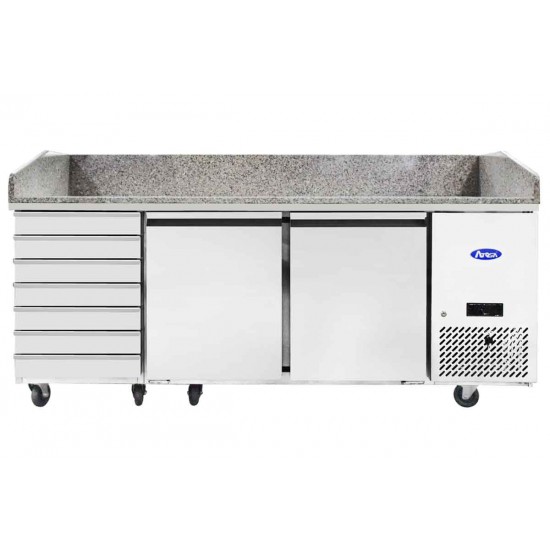 Table à pizza 400×600 2 portes 480L ATOSA-mondialchr.com