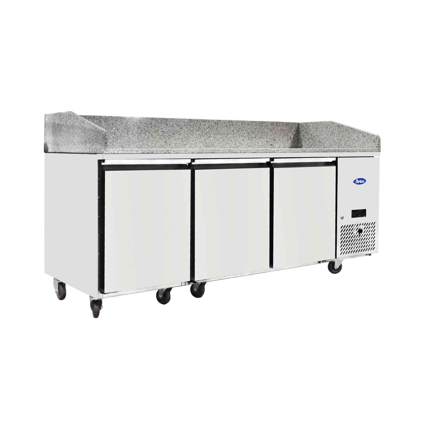Table à pizza 400×600 3 portes 580L ATOSA-mondialchr.com