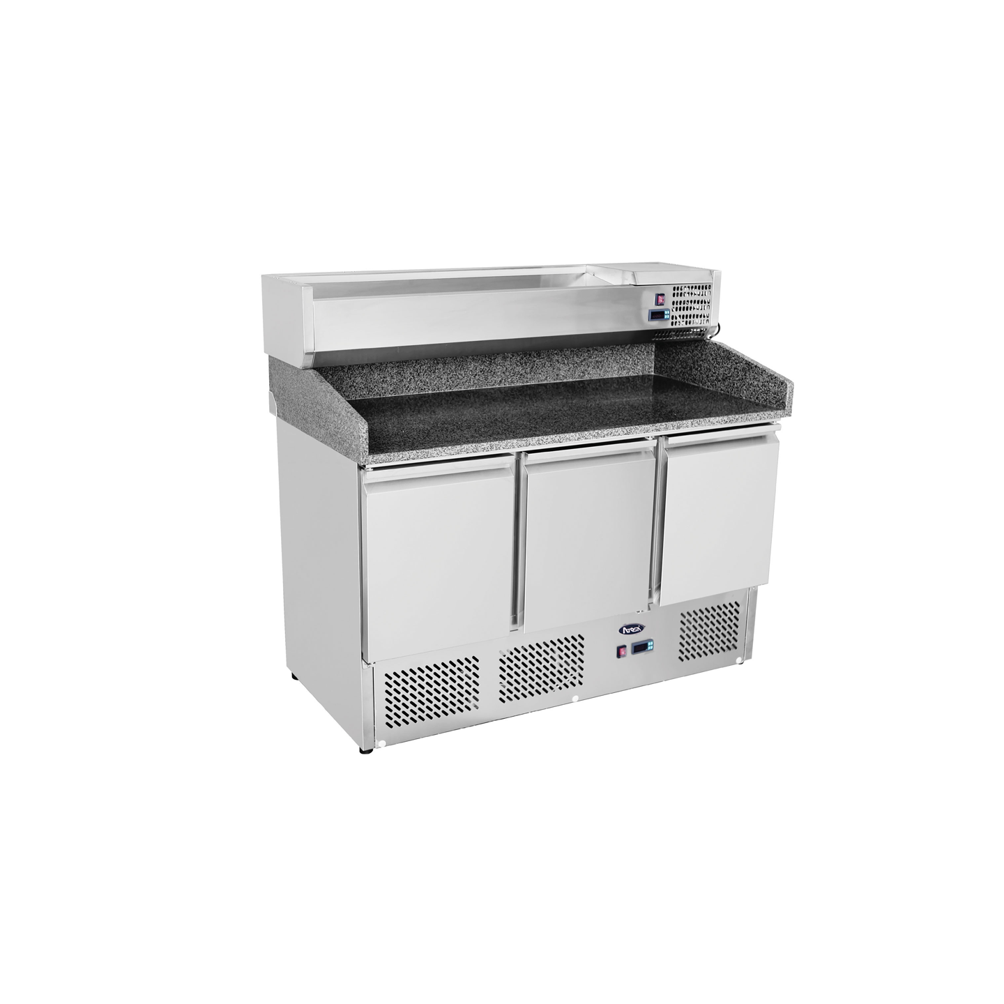 Meuble à pizzas compact GN1 1 380L 3 portes ATOSA-mondialchr.com