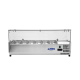 Présentoir à ingrédients inox vitré GN1 4 L1405mm Atosa-mondialchr.com
