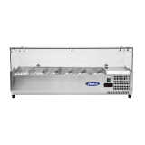 Présentoir à ingrédients inox vitré 6GN13 L1505mm Atosa-mondialchr.com