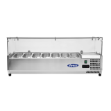 Présentoir à ingrédients inox vitré 7GN14 L1605mm Atosa-mondialchr.com
