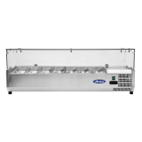 Présentoir à ingrédients inox vitré 7GN13 L1605mm Atosa-mondialchr.com
