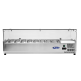 Présentoir à ingrédients inox vitré 8GN14 L1805mm Atosa-mondialchr.com