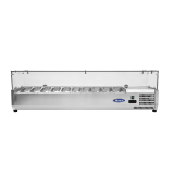 Présentoir à ingrédients inox vitré 10GN14 L2005mm Atosa-mondialchr.com