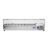 Présentoir à ingrédients inox vitré 9GN13 L2005mm Atosa-mondialchr.com