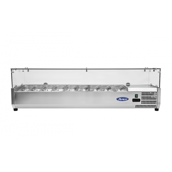 Présentoir à ingrédients inox vitré 9GN13 L2005mm Atosa-mondialchr.com