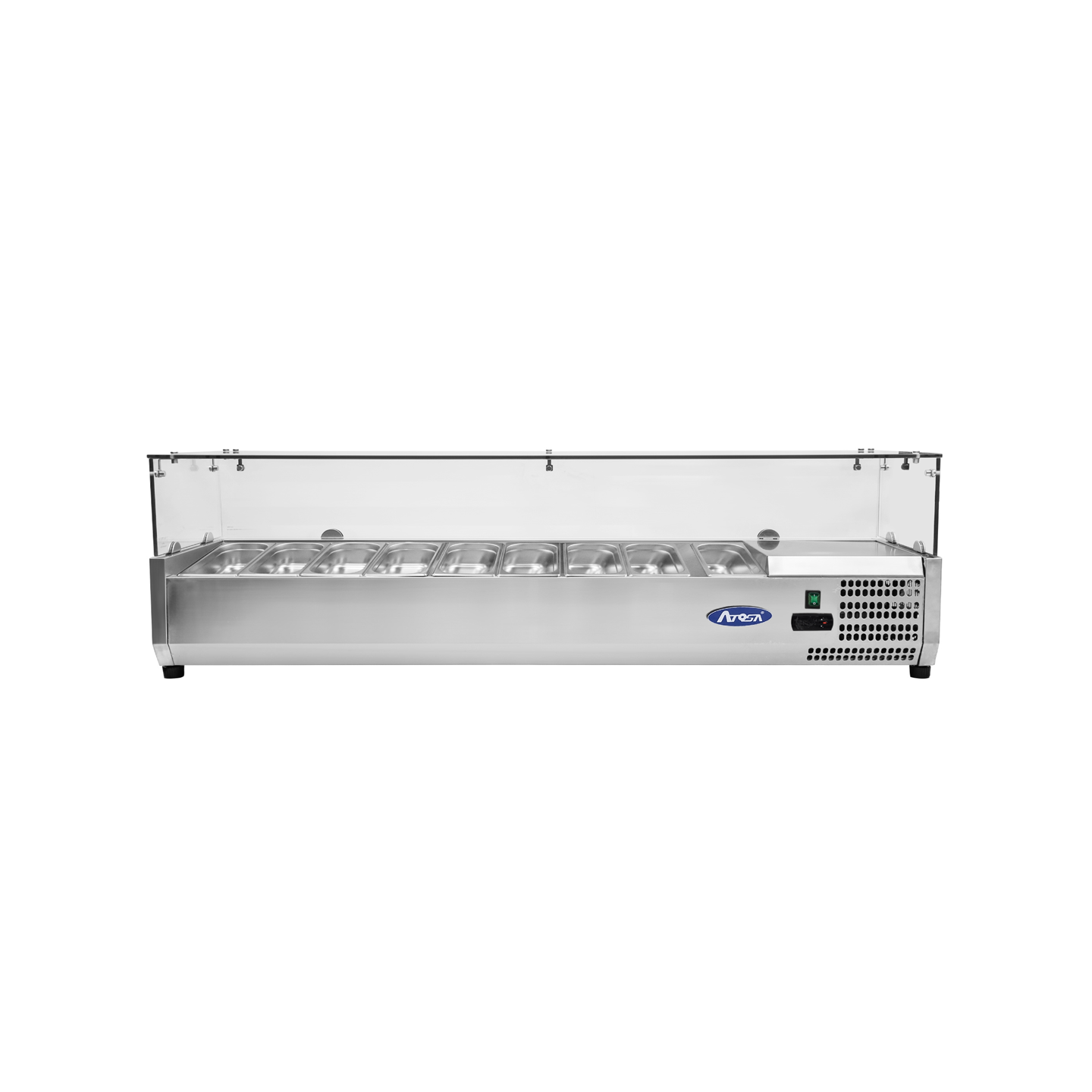 Présentoir à ingrédients inox vitré 9GN13 L2005mm Atosa-mondialchr.com