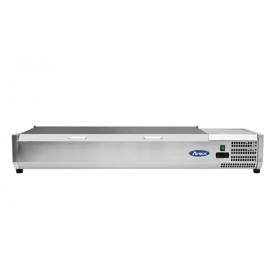 Présentoir à ingrédients inox 9 GN1 3 L2005mm Atosa-mondialchr.com