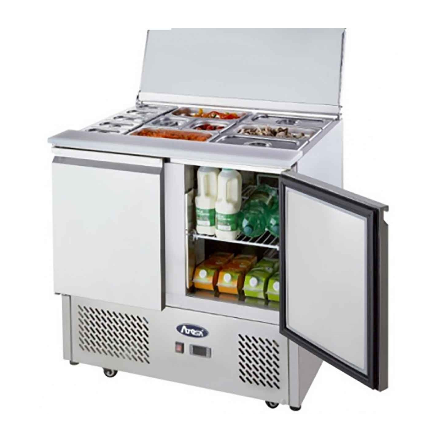 Saladette réfrigérée positive 2 portes 300L ESL3800GR Atosa-mondialchr.com