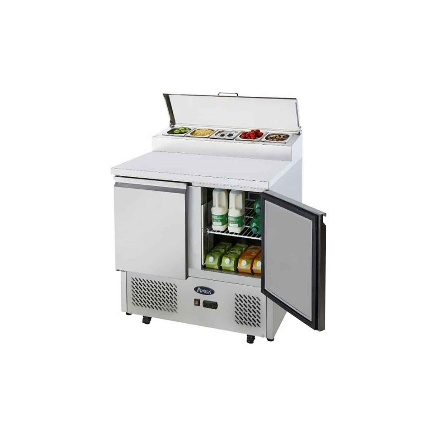 Saladette réfrigérée positive 2 portes 300L ESL3832GR Atosa-mondialchr.com