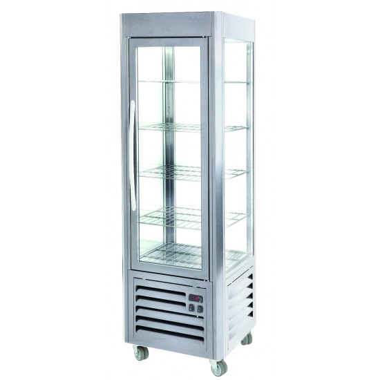 Vitrine réfrigérée 4 faces vitrées 360L froid positif