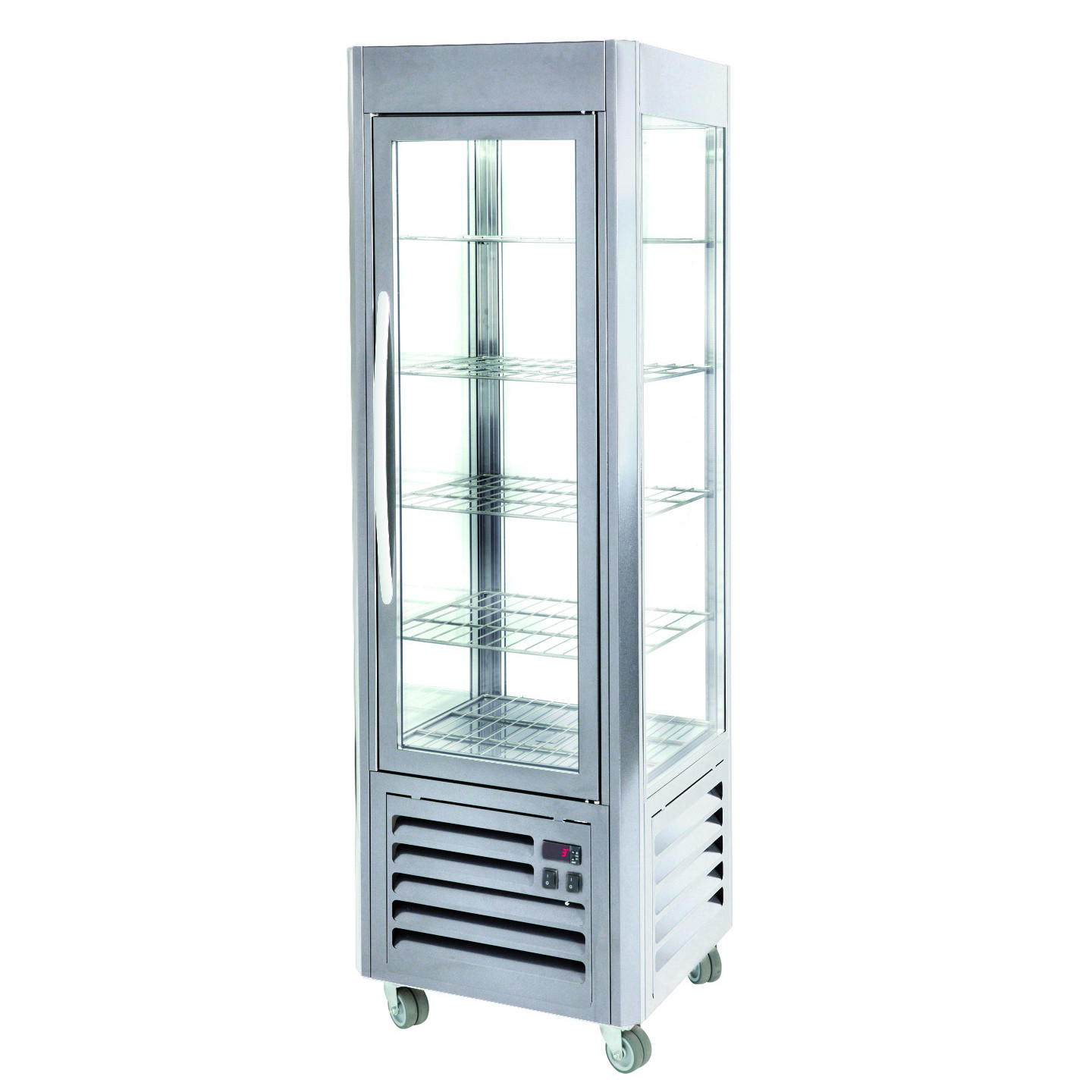 Vitrine réfrigérée 4 faces vitrées 360L froid positif