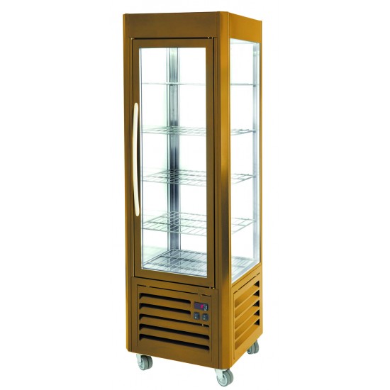 Vitrine réfrigérée 4 faces vitrées 360L froid positif