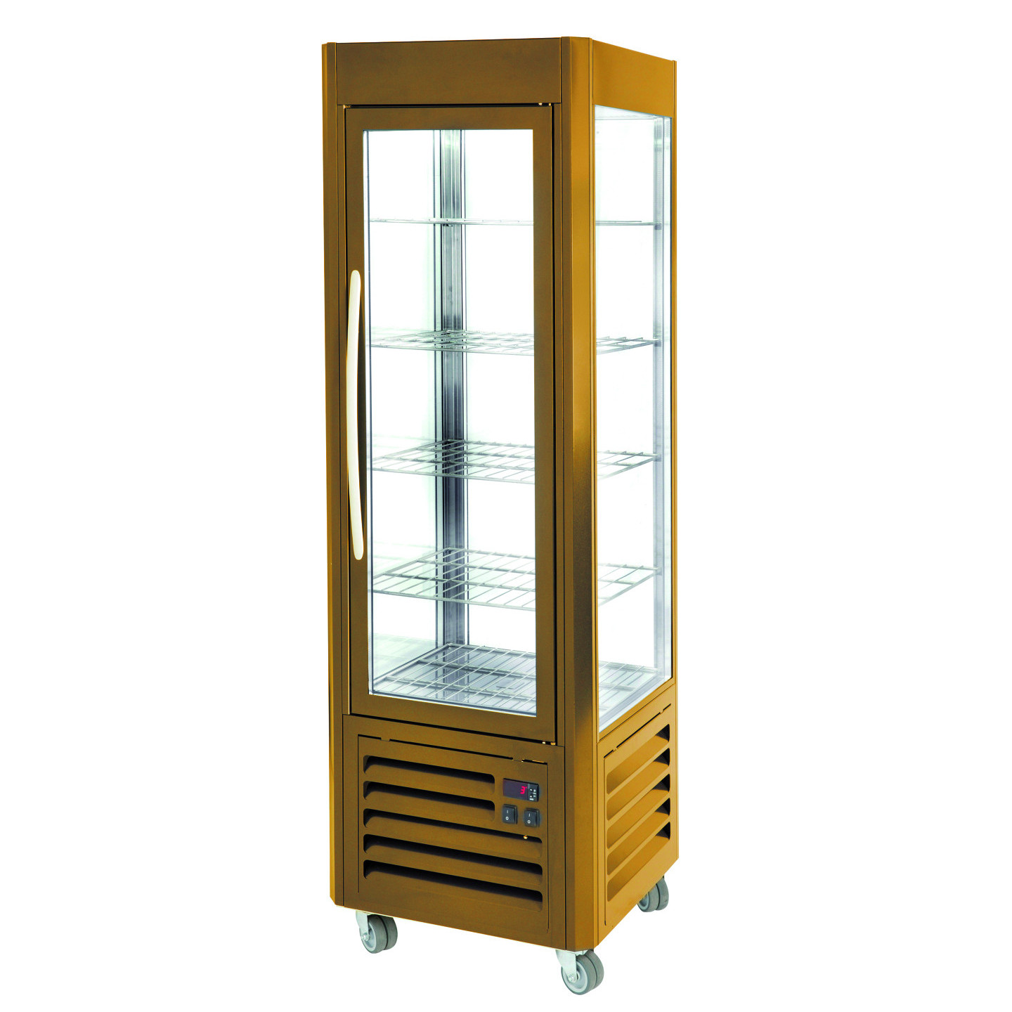 Vitrine réfrigérée 4 faces vitrées 360L froid positif